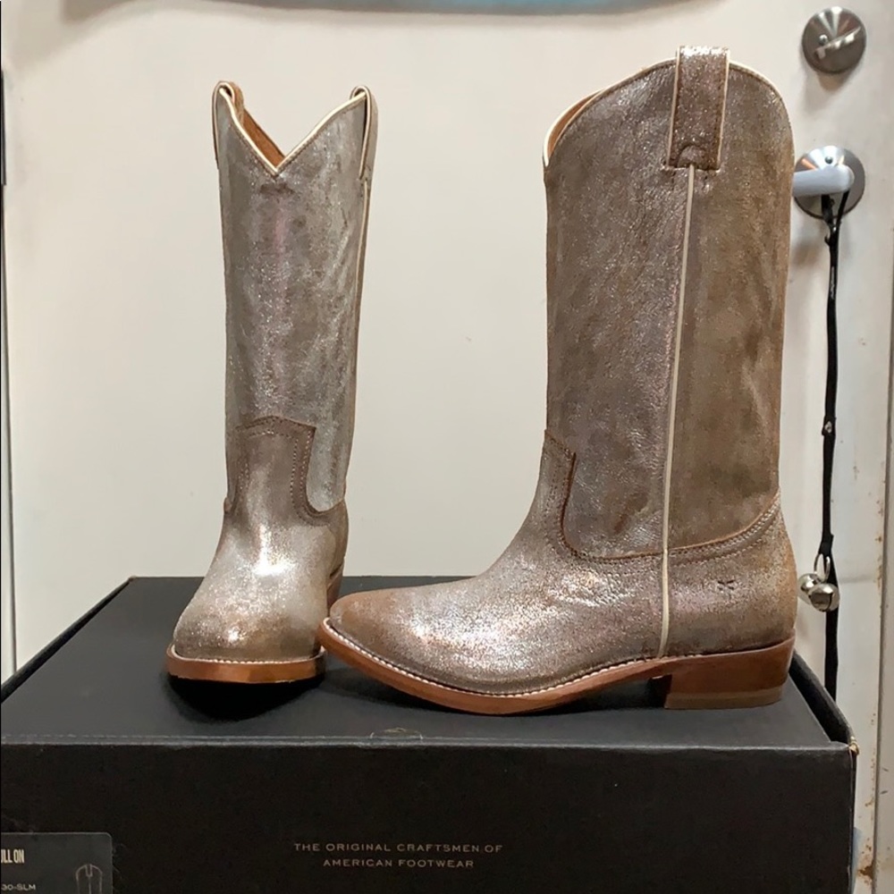 Frye boots: Billy Pull On in Silver
